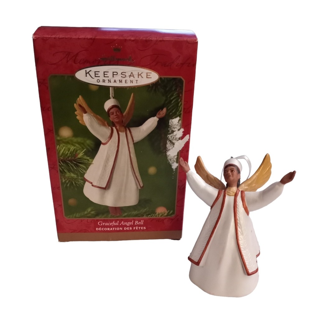 2001 Hallmark Keepsake Ornament Graceful Angel Bell Christmas Ornament Angel